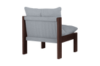 Huno - Lounge Chair - Cocoa Brown & Baby Blue Bouclé