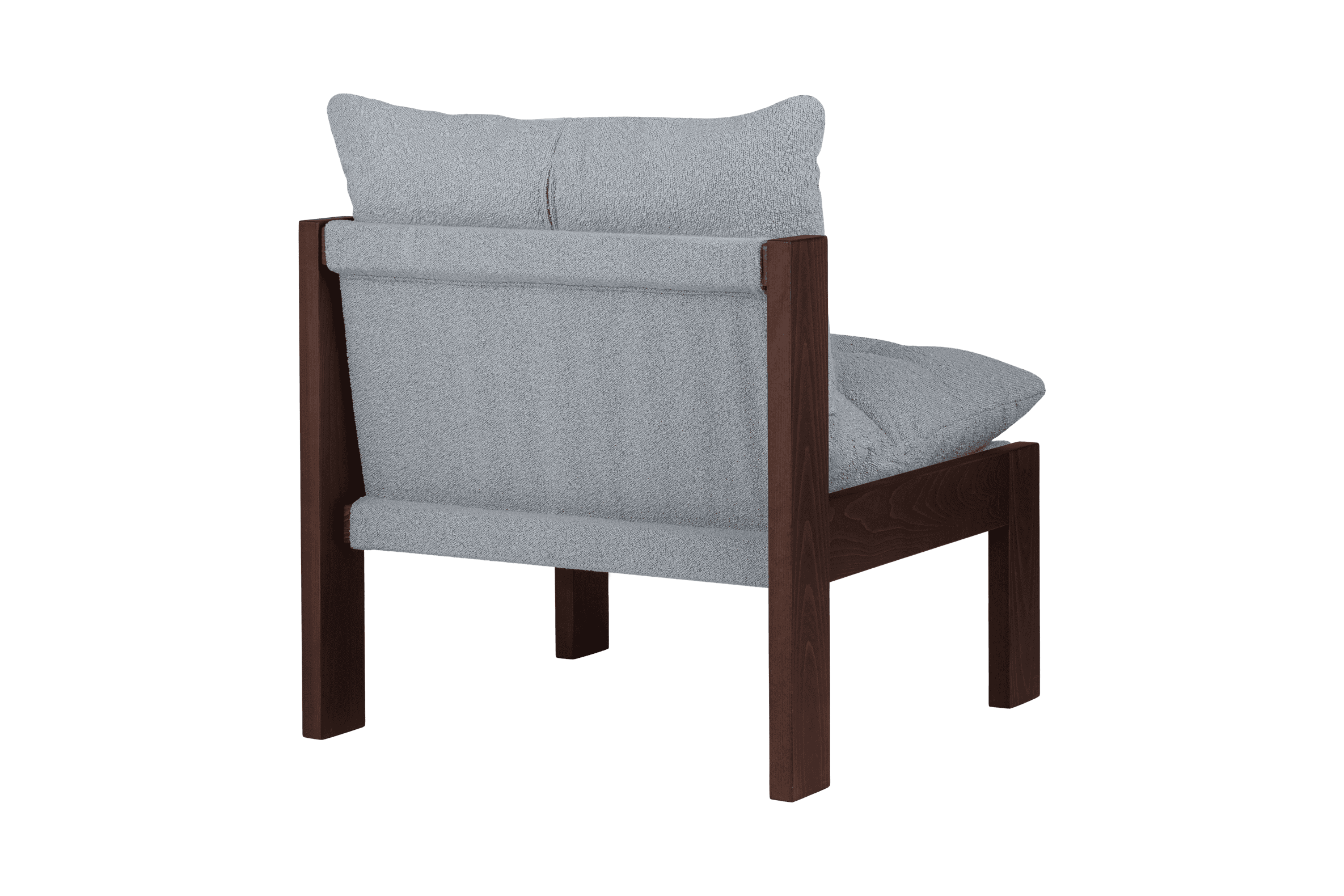 Huno - Lounge Chair - Cocoa Brown & Baby Blue Bouclé