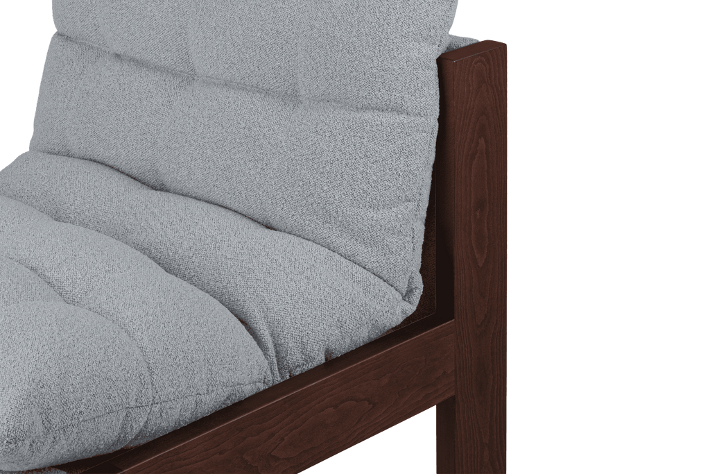 Huno - Lounge Chair - Cocoa Brown & Baby Blue Bouclé