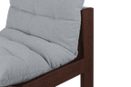 Huno - Lounge Chair - Cocoa Brown & Baby Blue Bouclé