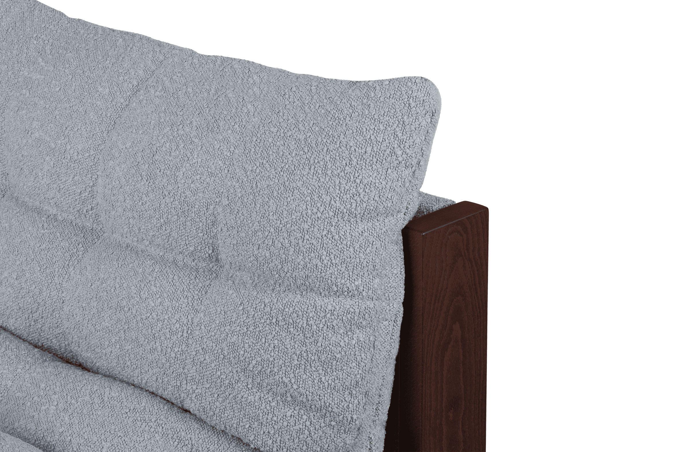 Huno - Lounge Chair - Cocoa Brown & Baby Blue Bouclé