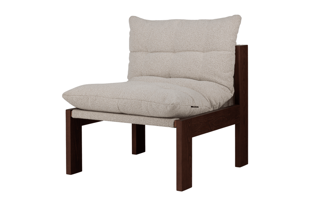 Huno - Fauteuil Lounge - Cocoa Brown & Desert Beige Bouclé