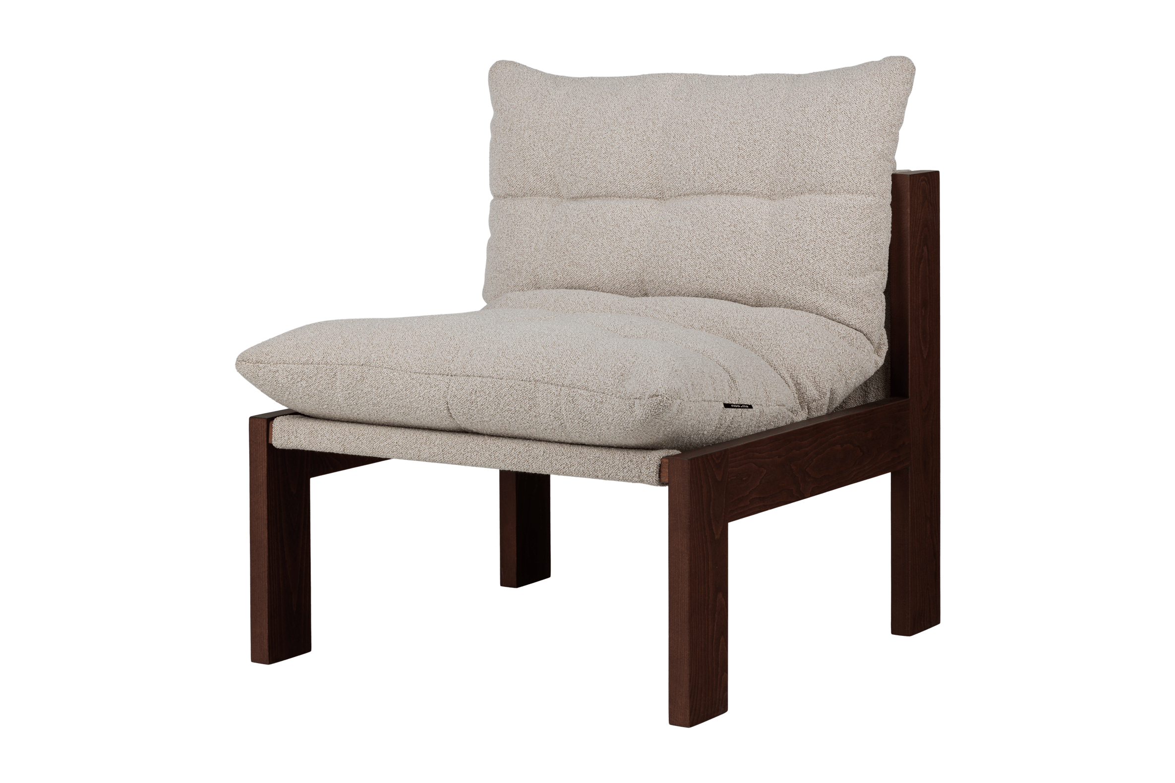 Huno - Fauteuil Lounge - Cocoa Brown & Desert Beige Bouclé