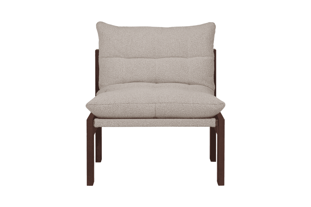 Huno - Fauteuil Lounge - Cocoa Brown & Desert Beige Bouclé