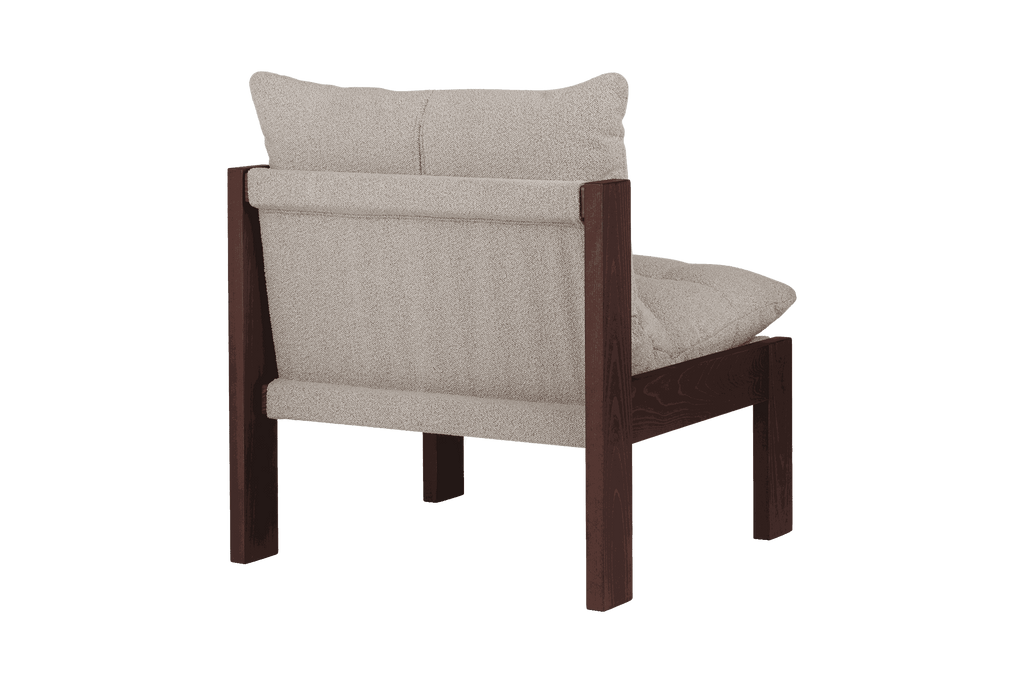 Huno - Fauteuil Lounge - Cocoa Brown & Desert Beige Bouclé