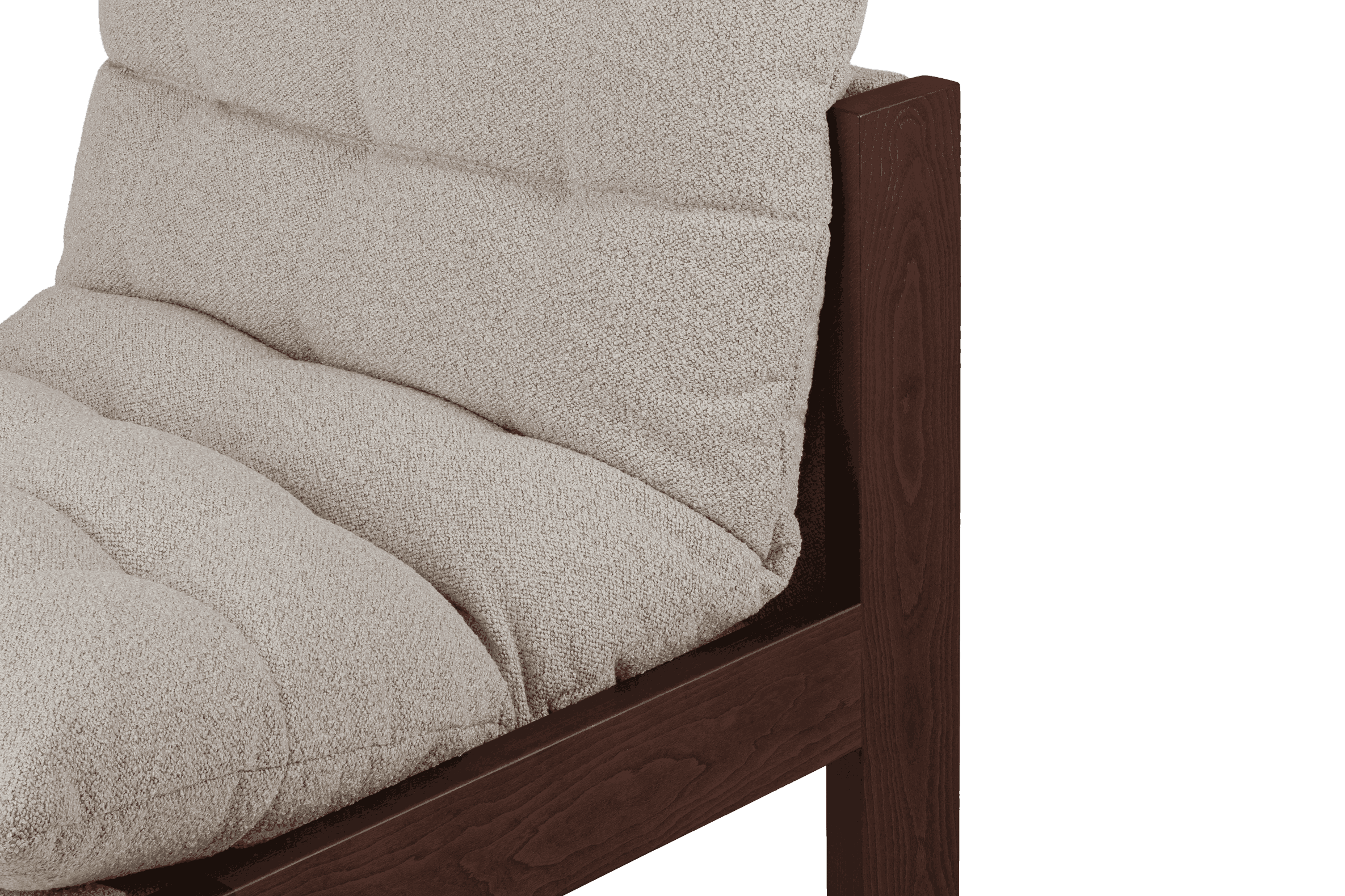 Huno - Fauteuil Lounge - Cocoa Brown & Desert Beige Bouclé