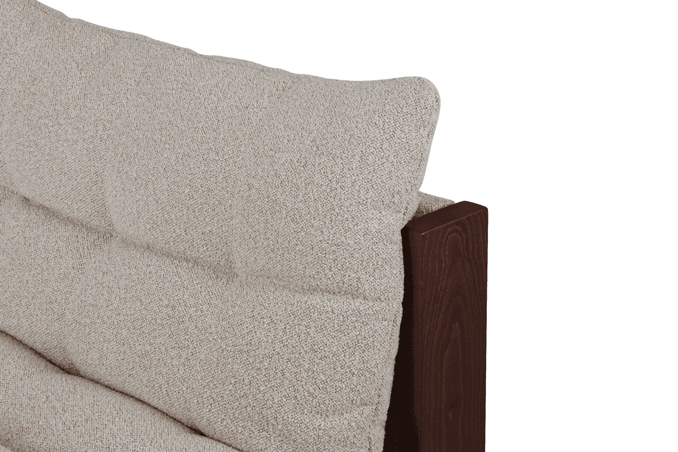 Huno - Fauteuil Lounge - Cocoa Brown & Desert Beige Bouclé