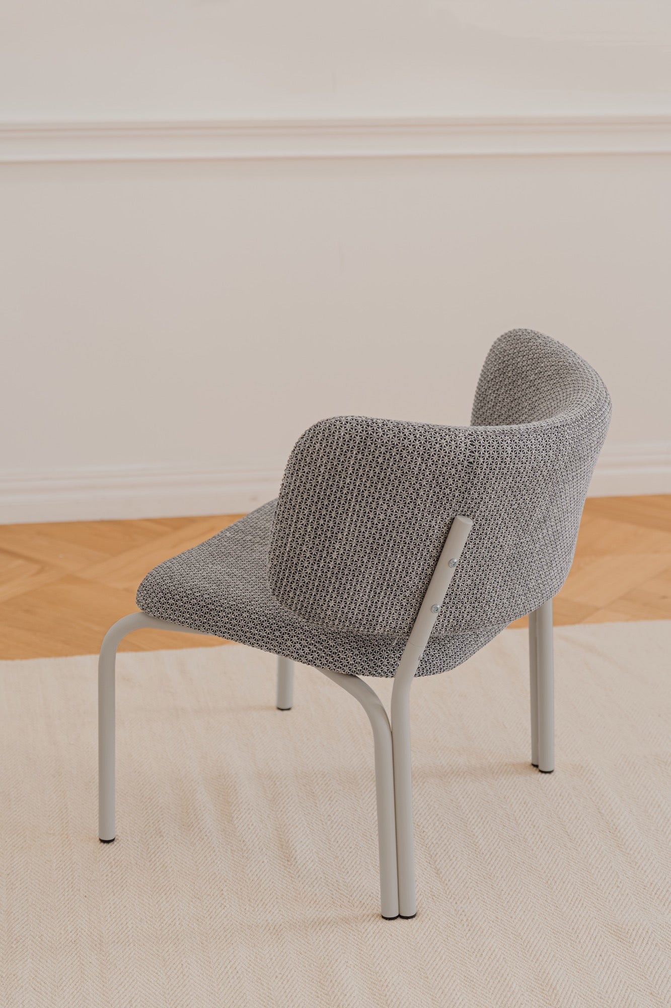 Kei - Fauteuil Lounge - Viscose - Black & Grey Mélange