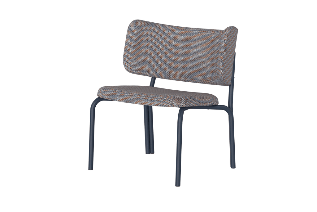 Kei - Fauteuil Lounge - Viscose - Brown & Blue Mélange