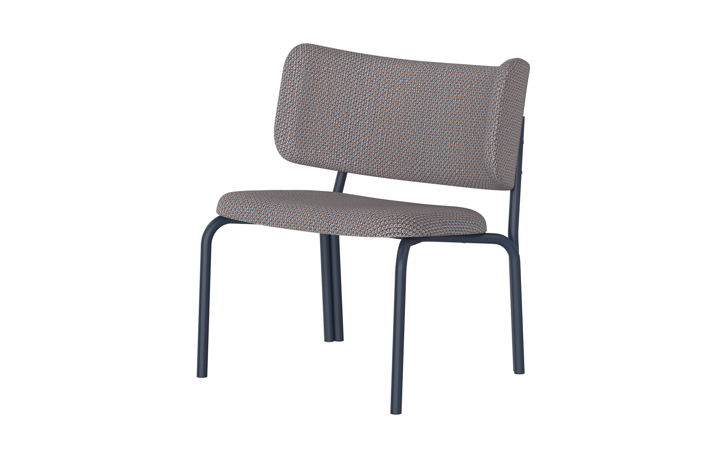 Kei - Fauteuil Lounge - Viscose - Brown & Blue Mélange