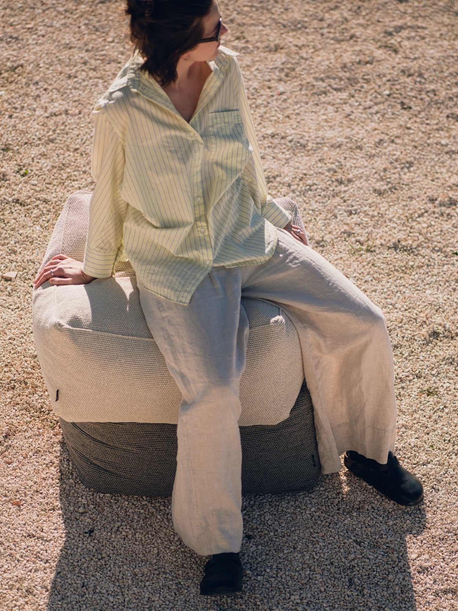 Keno Outdoor Pouffe - Milk Beige