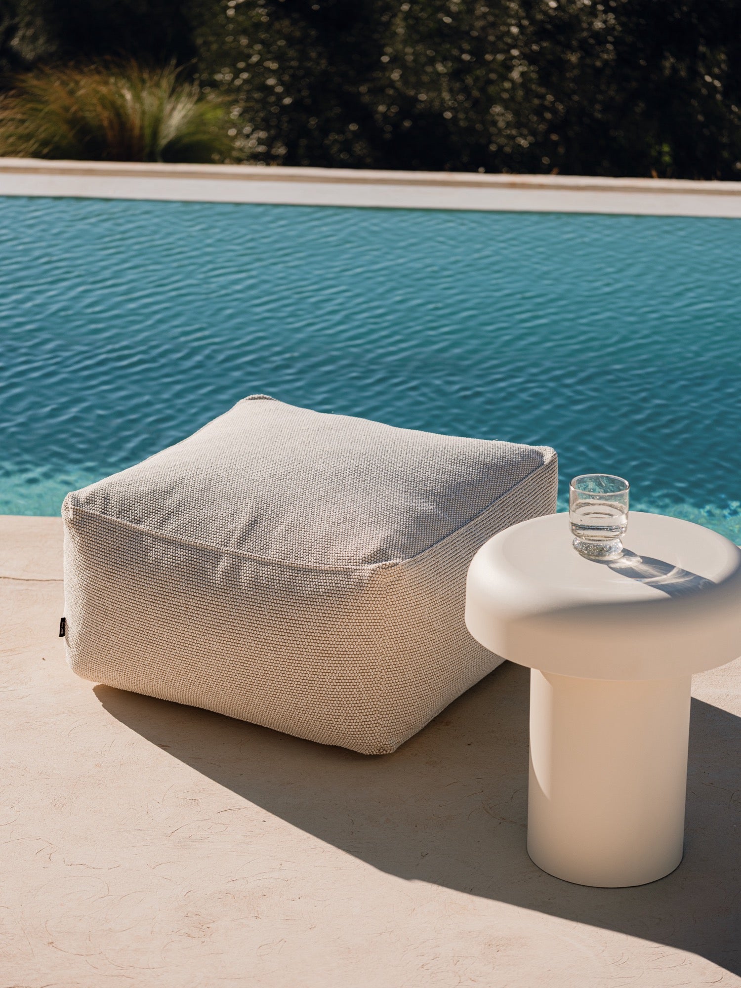 Keno Outdoor Pouffe - Milk Beige