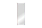 Lun - Miroir Mural - Hêtre Massif - Auburn Red & Frosty Blue