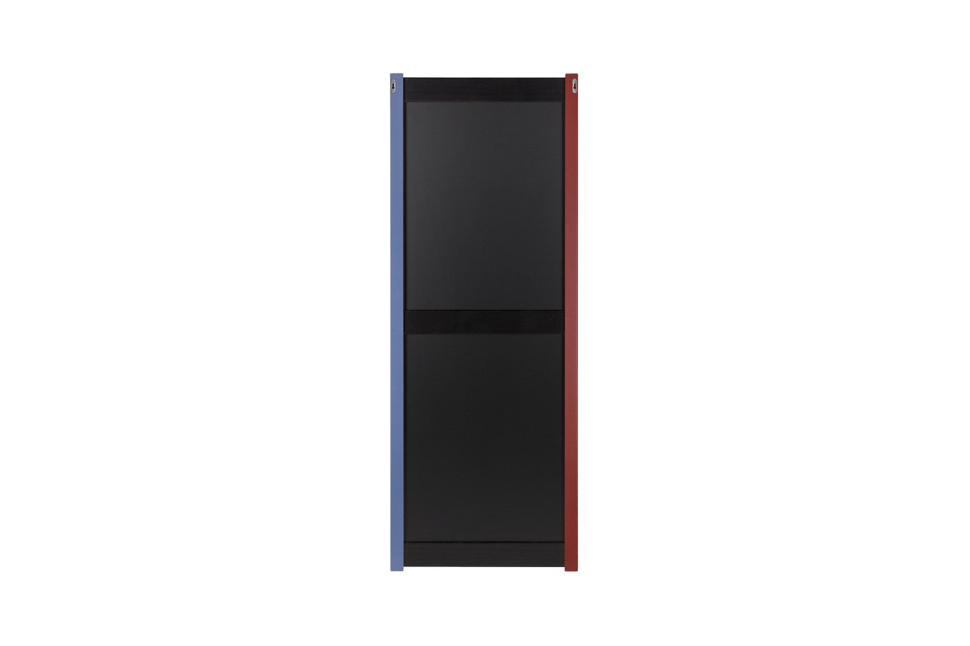 Lun - Miroir Mural - Hêtre Massif - Auburn Red & Frosty Blue