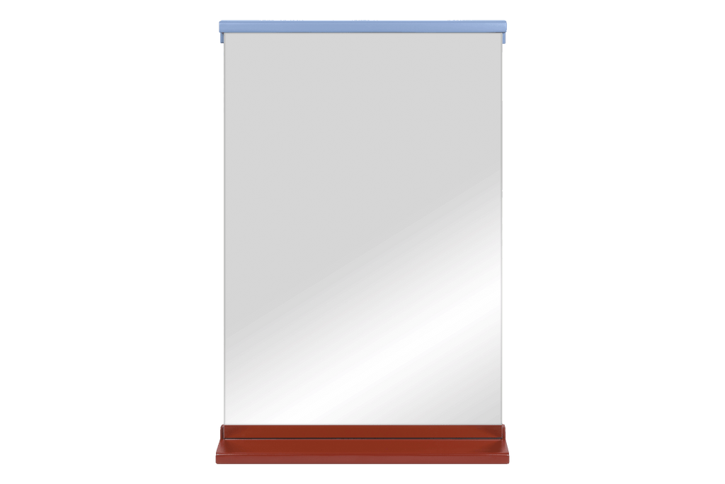 Miroir Mural Lun - Auburn Red & Frosty Blue