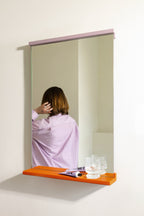 Miroir Mural Lun - Orange Peel & Pale Violet