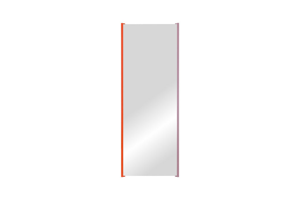 Lun - Wall Mirror - Solid Beech - Orange Peel & Pale Violet