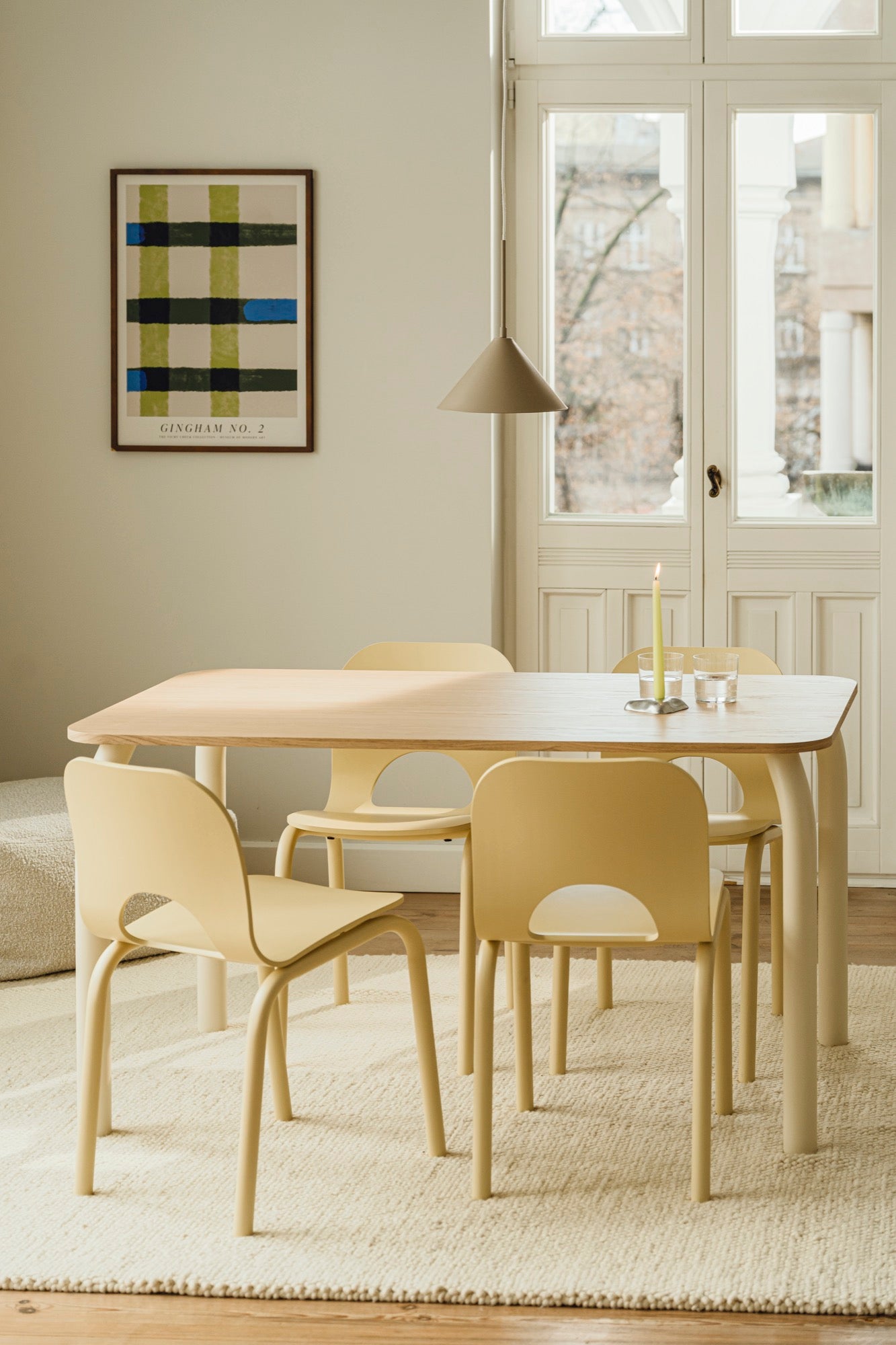 Meko - Table À Manger - Placage Frêne - Oak & Piazza Beige