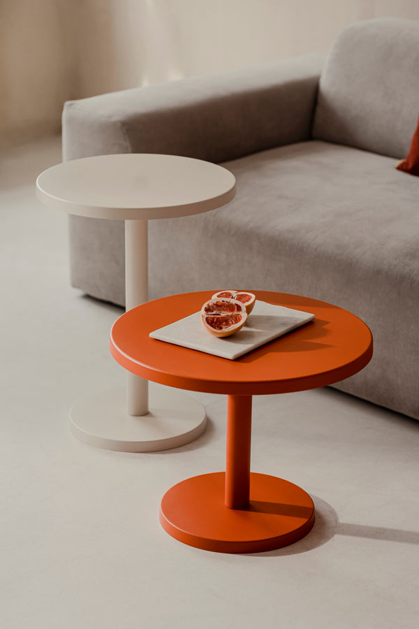 Odo - Table D'Appoint - Acier - Orange Peel