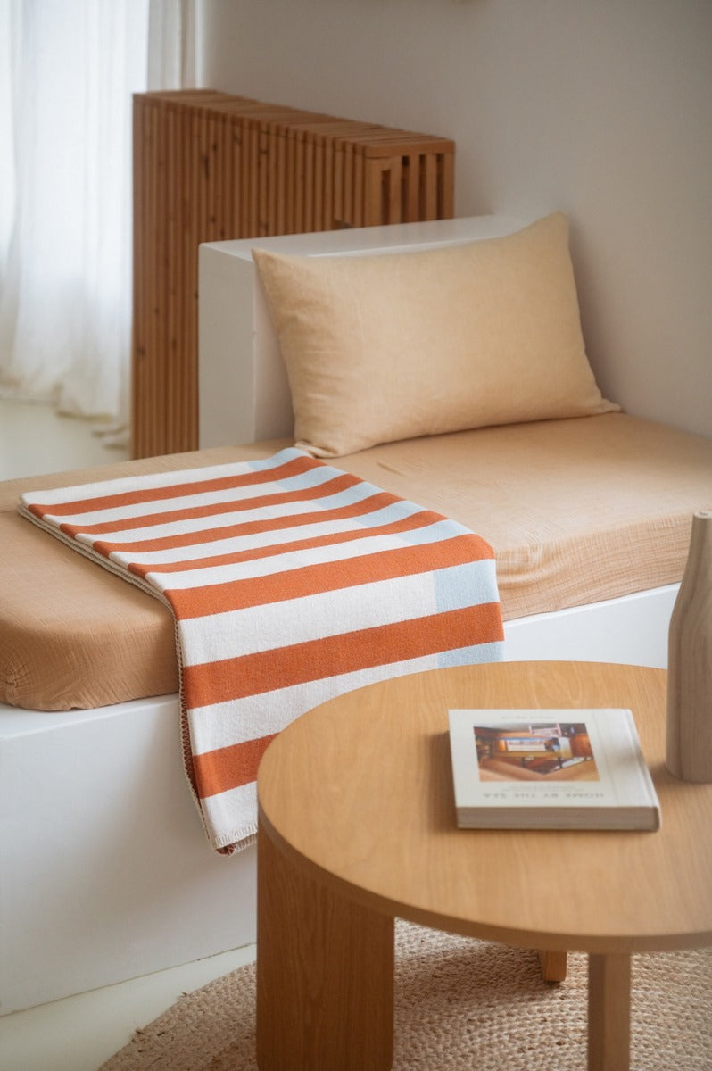 Onu - Plaid - Coton - Terracotta