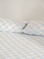 Taie D'Oreiller Plu - Baby Blue & Classic White