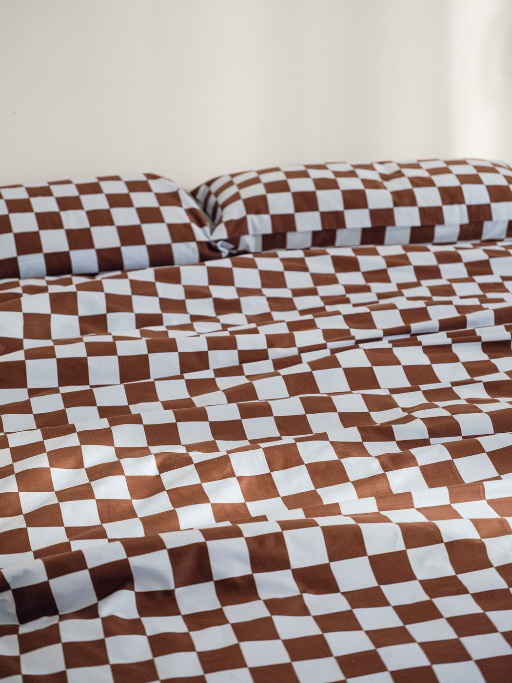 Plu - Housse De Couette - Coton - Baby Blue & Cocoa Brown