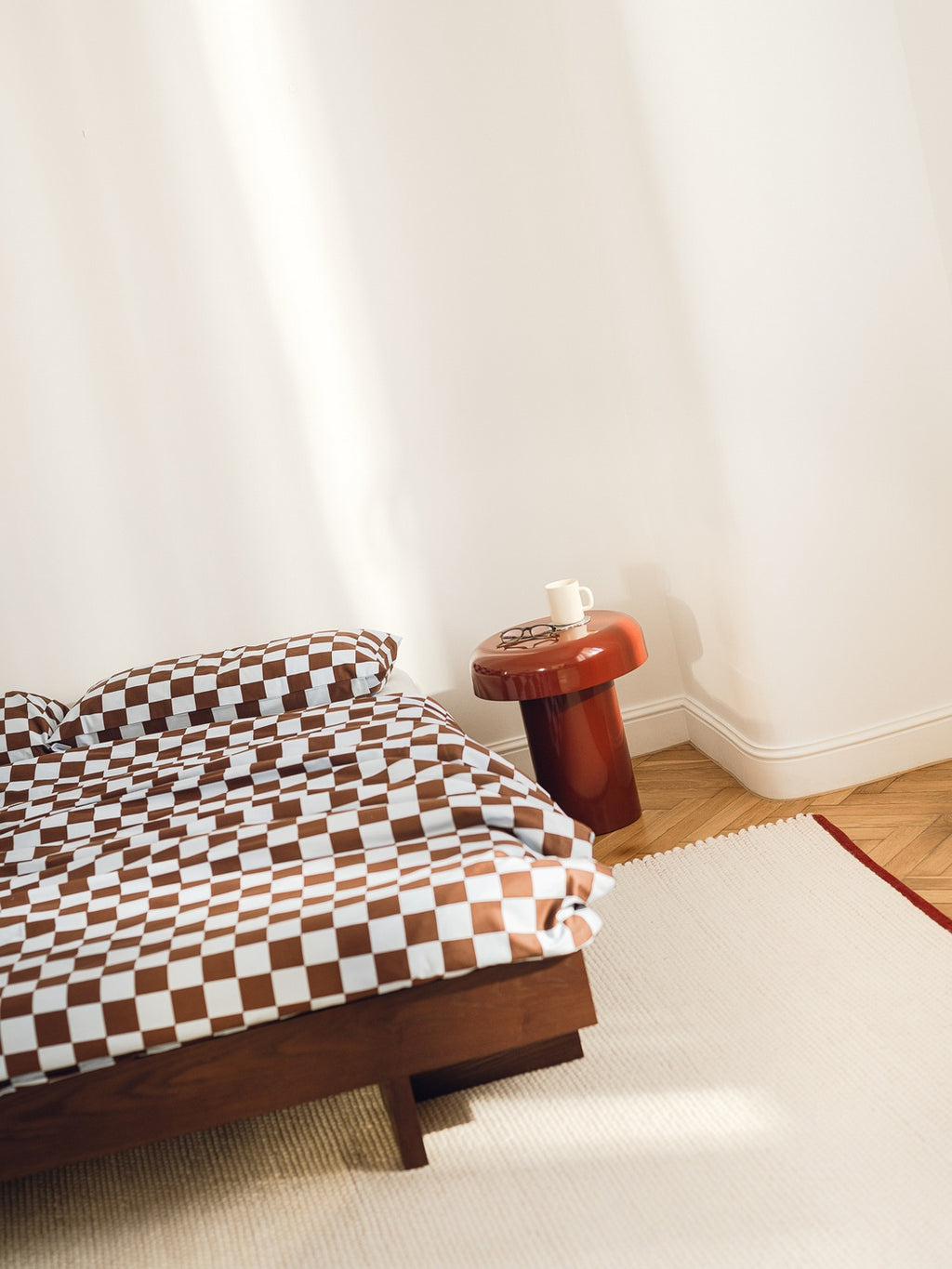 Plu - Housse De Couette - Coton - Baby Blue & Cocoa Brown
