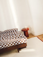 Plu - Housse De Couette - Coton - Baby Blue & Cocoa Brown