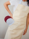 Tablier Rubi - Beige‚ Burgundy & Blue
