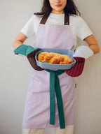 Rubi - Oven Glove - Beige‚ Burgundy & Blue