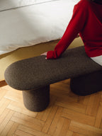 Rull Bench - Chocolate Brown Boucle
