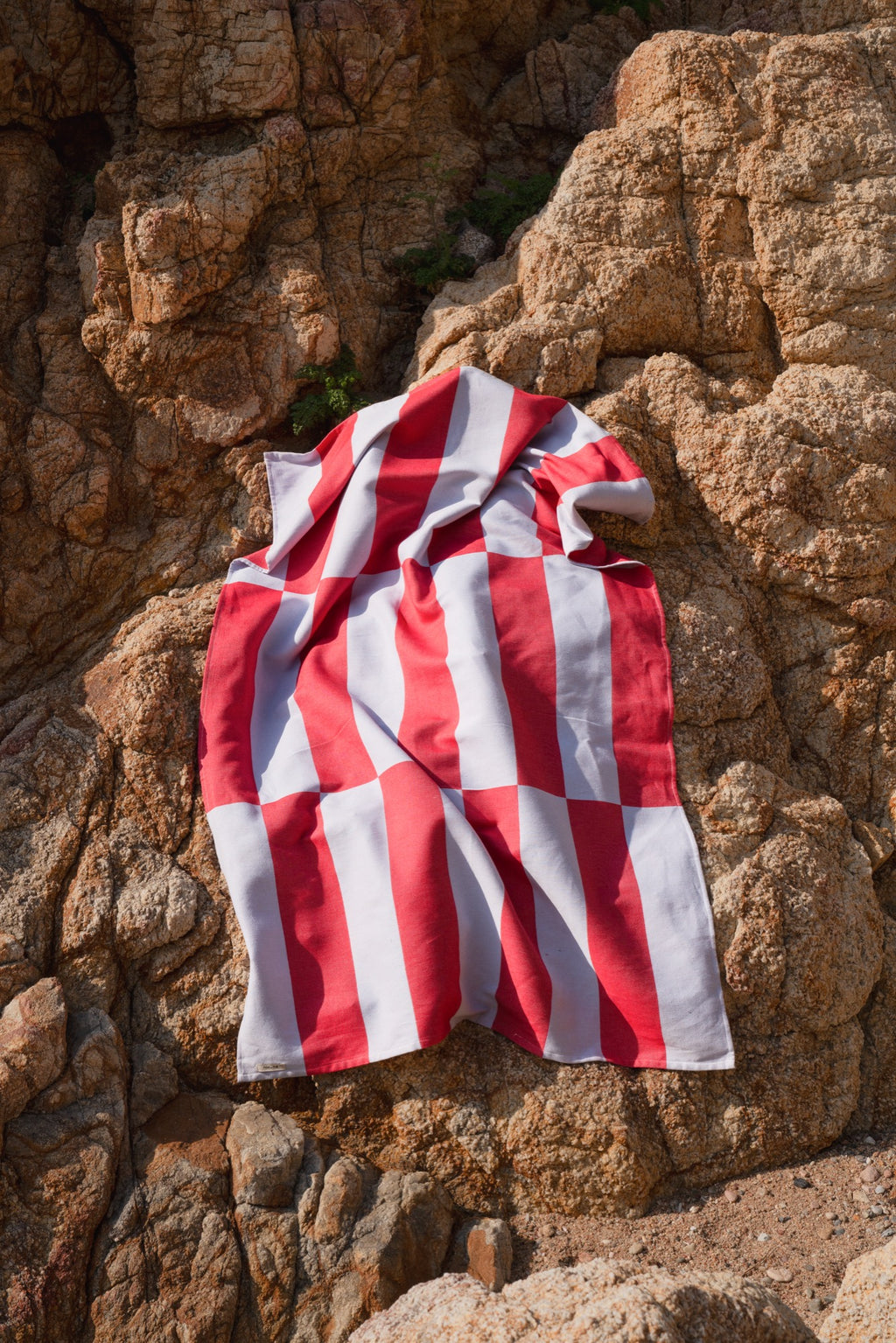 Serviette De Plage Su - Baby Blue & Red