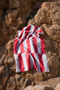 Serviette De Plage Su - Baby Blue & Red