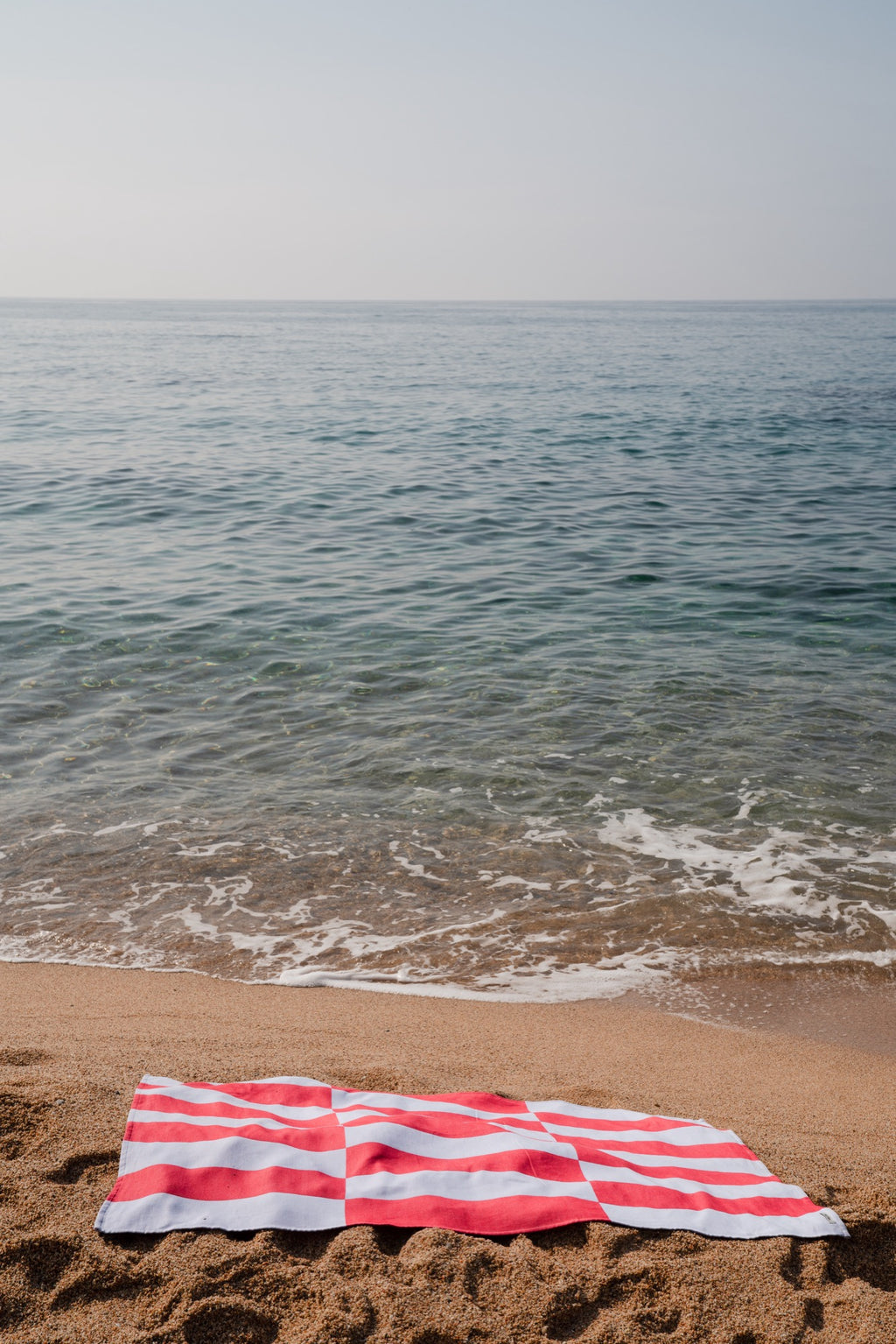Serviette De Plage Su - Baby Blue & Red