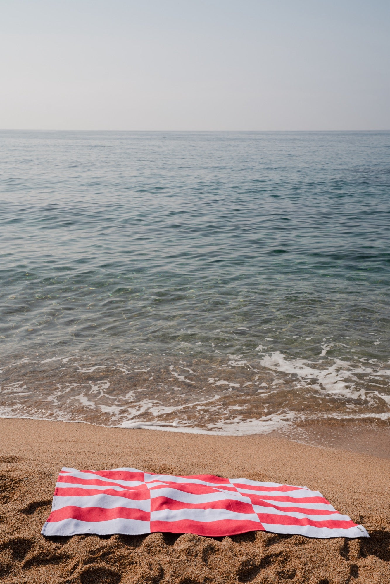 Serviette De Plage Su - Baby Blue & Red