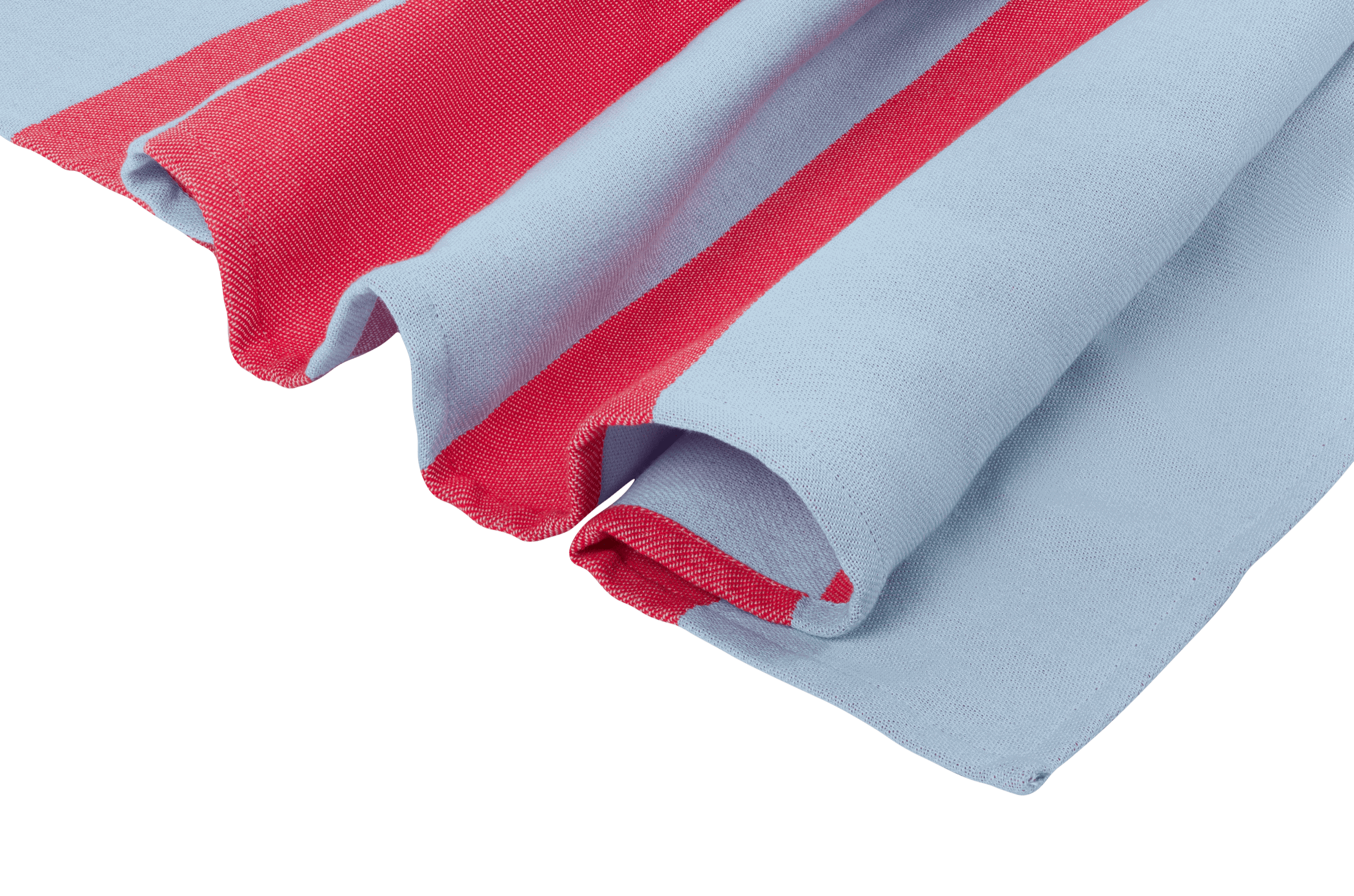 Serviette De Plage Su - Baby Blue & Red