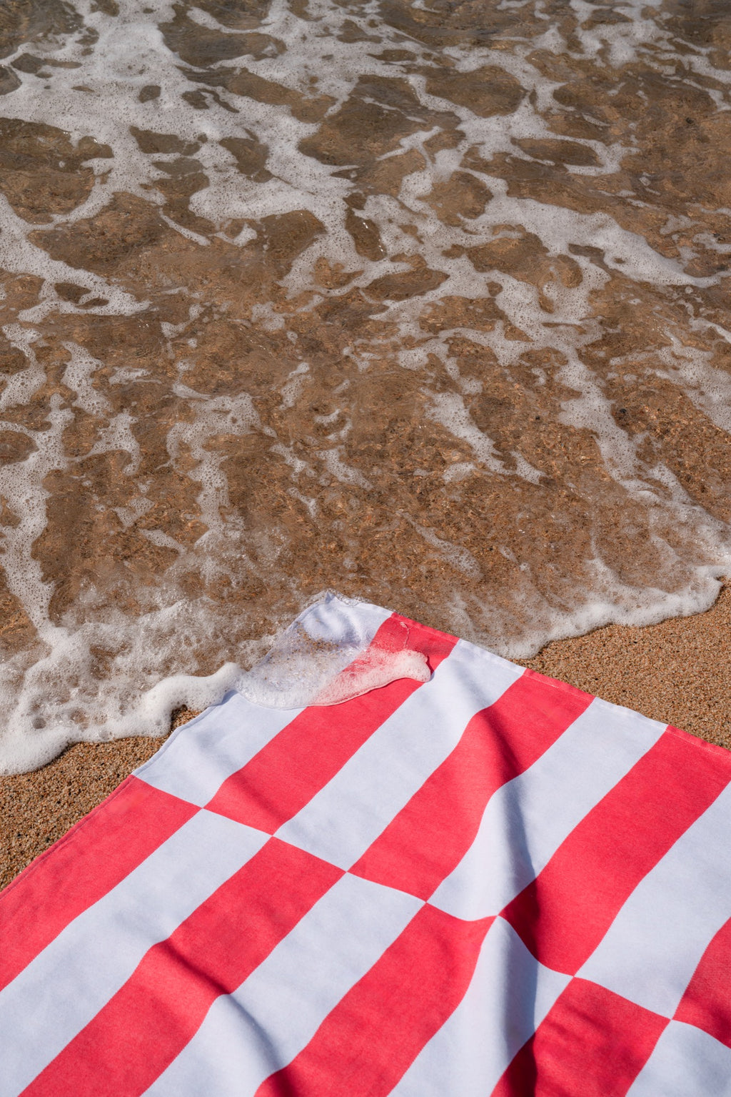 Serviette De Plage Su - Baby Blue & Red