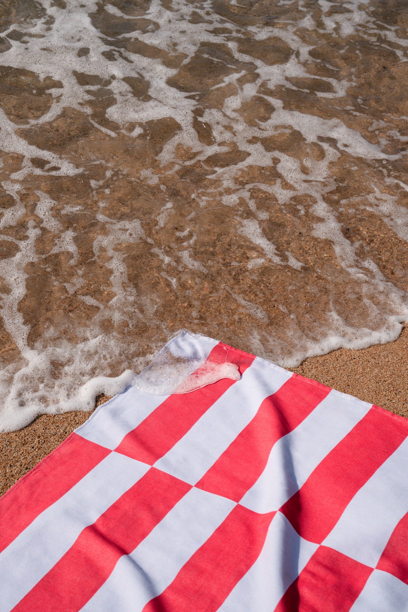 Serviette De Plage Su - Baby Blue & Red
