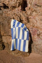 Su - Serviette De Plage - Coton - Lime & Blue