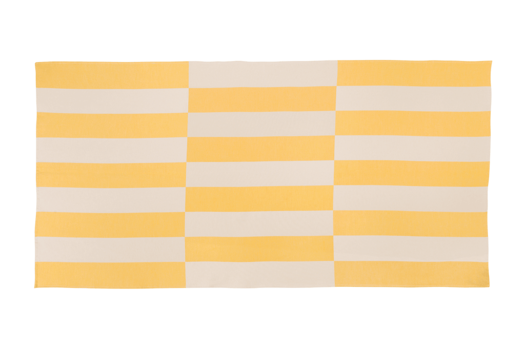 Serviette De Plage Su - Yellow & Beige