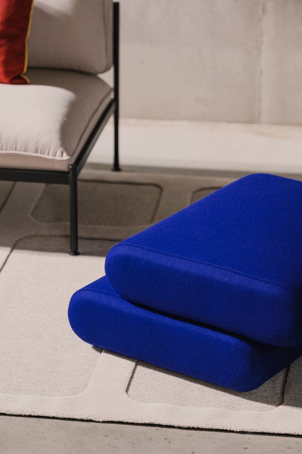 Taso - Pouffe - Polyester - Blueberry Pie Wool