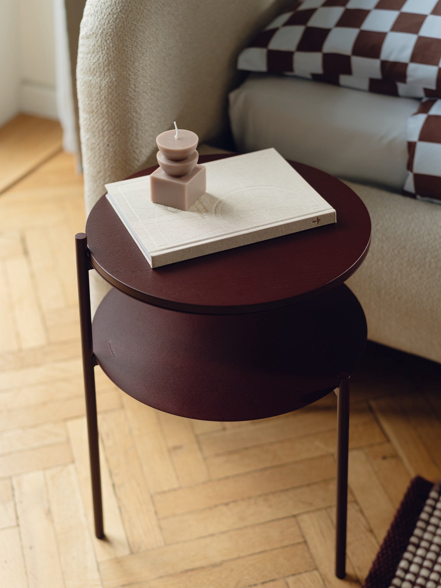 Tu Bedside Table - Wine Berry
