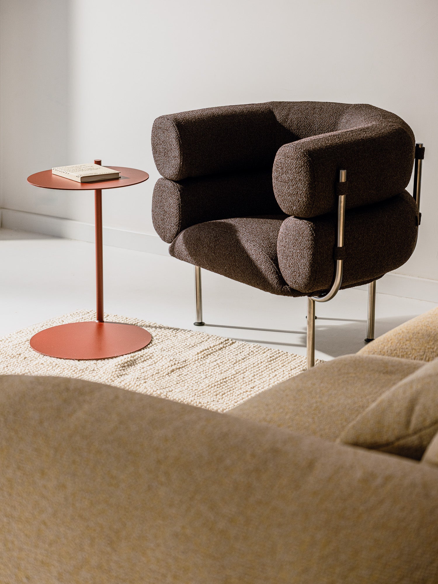 Ubi Armchair - Chocolate Brown Boucle