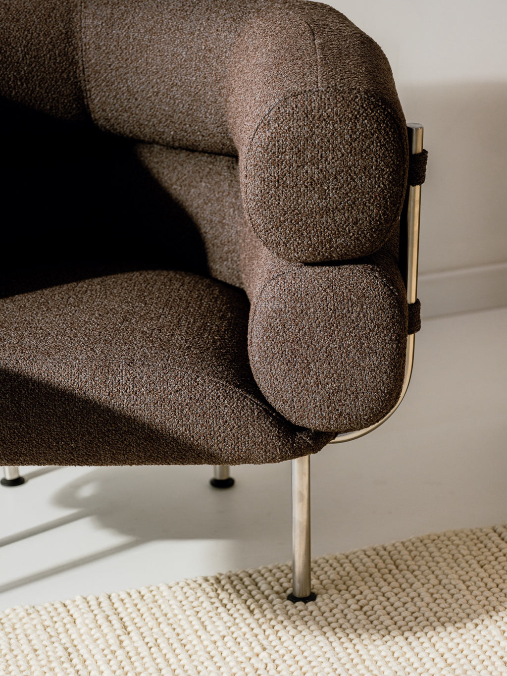 Ubi Armchair - Chocolate Brown Boucle