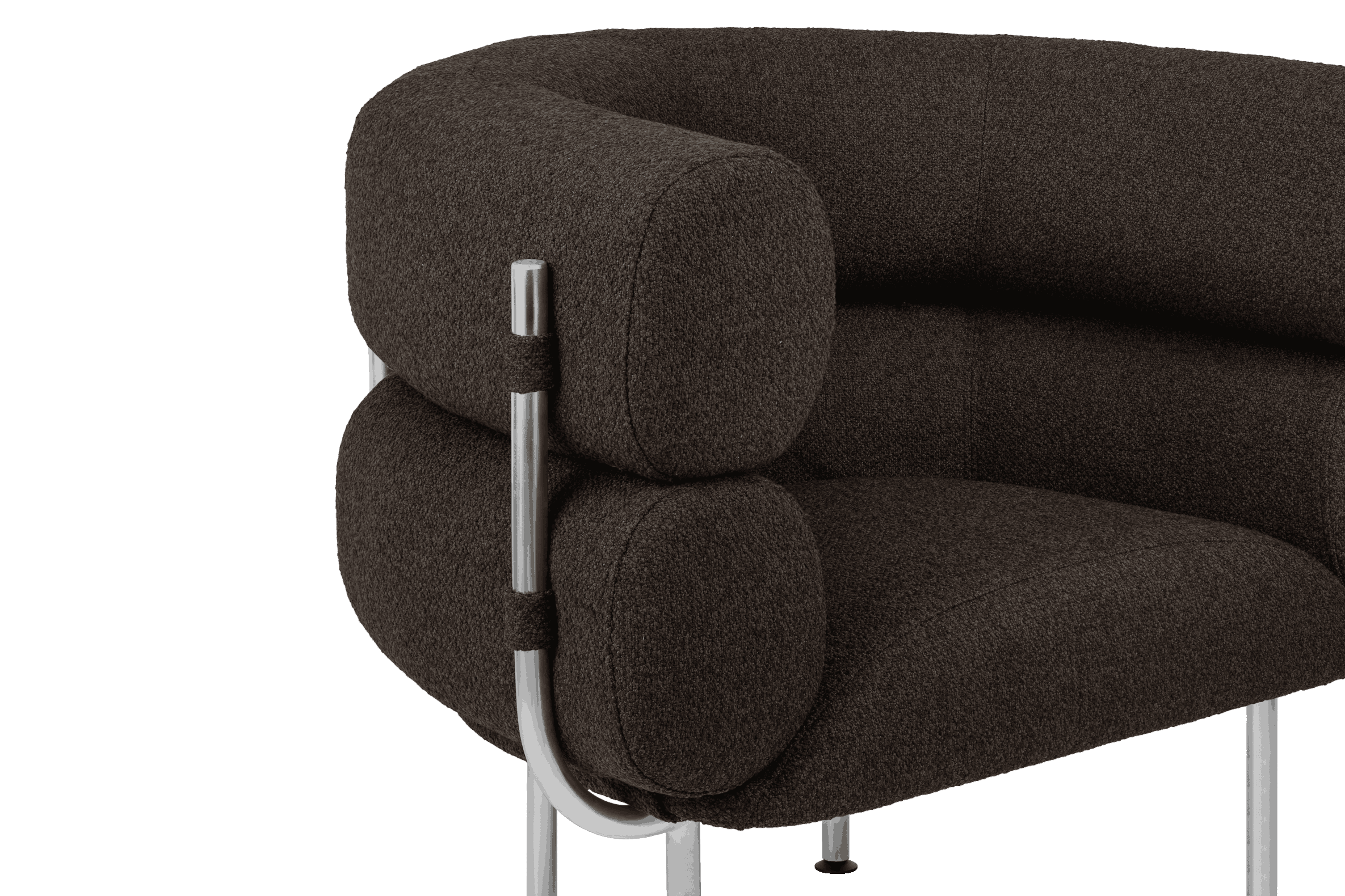 Ubi Armchair - Chocolate Brown Boucle