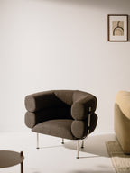 Ubi Armchair - Chocolate Brown Boucle