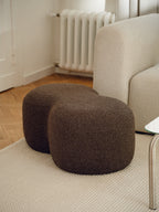 Umbo Pouffe - Chocolate Brown Boucle