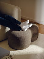 Umbo Pouffe - Chocolate Brown Boucle
