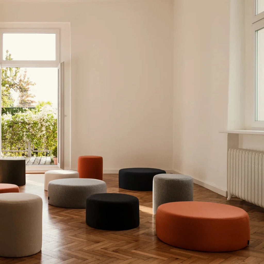 Folk Pouf - Large - Universal Grey Wool