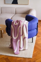 Swirl Throw - Lilac Fluff & Cream Beige